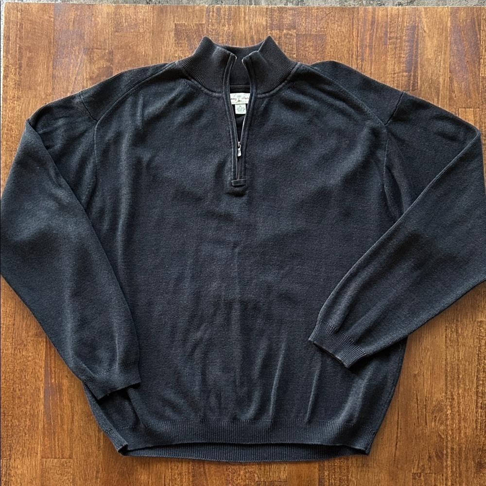 Tommy Bahama men’s silk cotton blend classic  quarter zip sweater size XL​​​